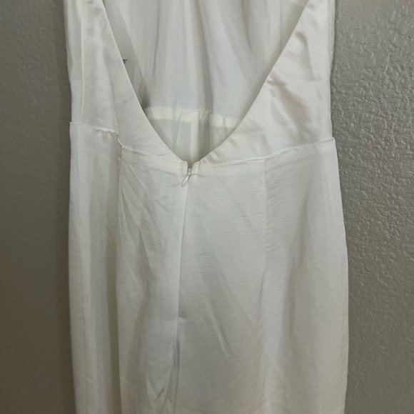 Classy White Satin Halter Wide-Leg Jumpsuit Medium - Picture 7 of 7